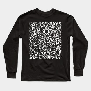 O - Typography (White) Long Sleeve T-Shirt